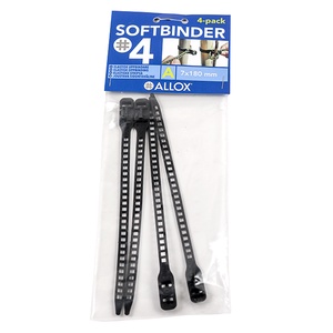Softbinder 4-Pack Svart - 7X180 MM, SVART