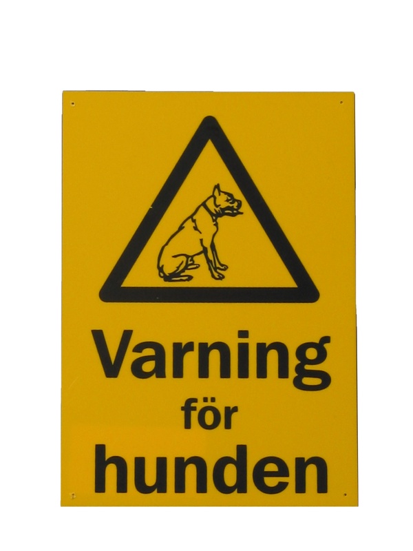 Skylt Varning För Hunden