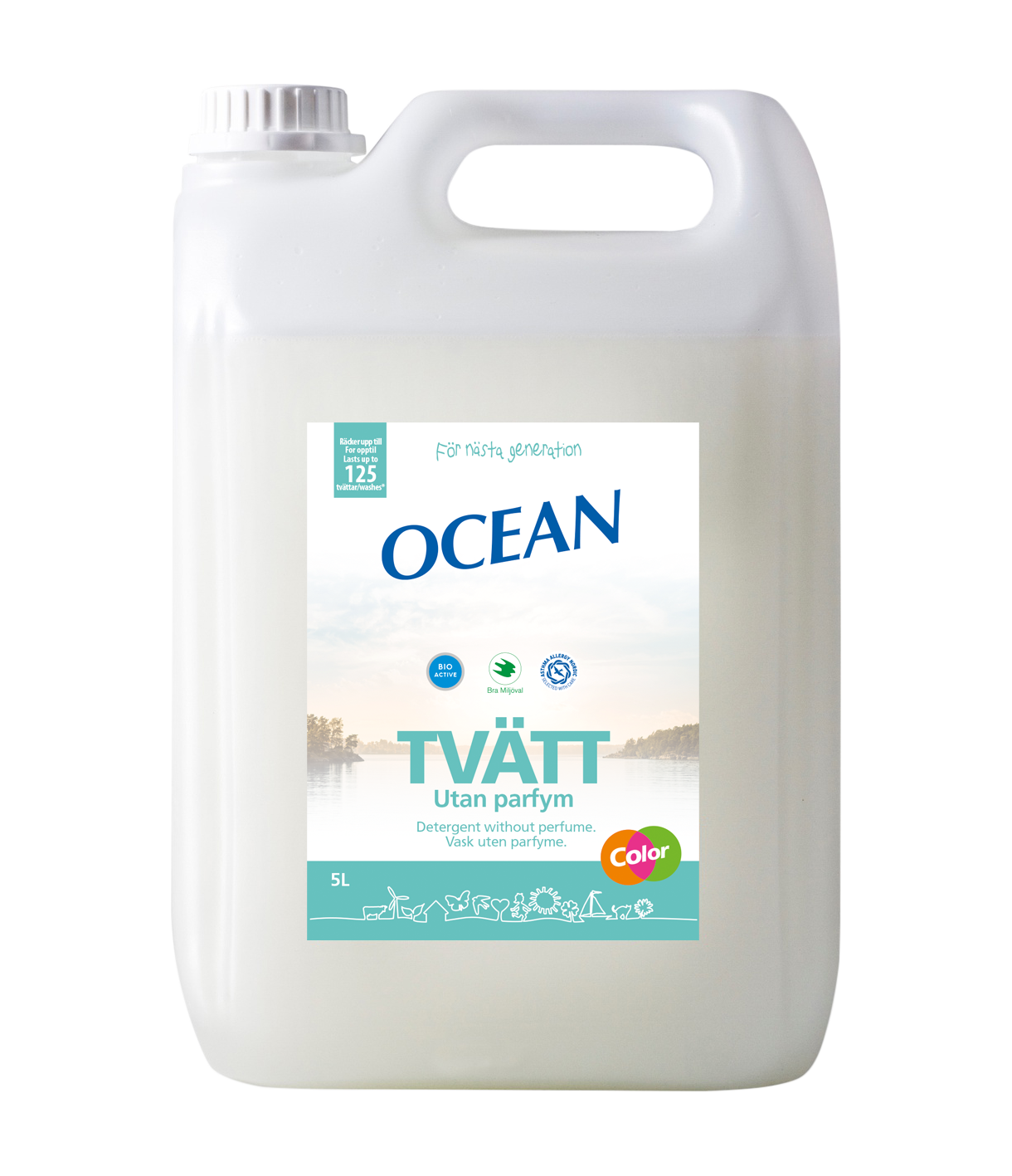 Ocean Flytande Tvättmedel - 5 Liter, OPARFYMERAD