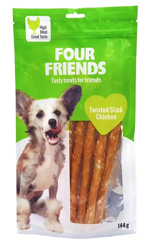 Four Friends Twisted Stick Chicken - 25 CM 5-PACK