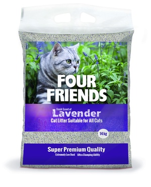 Four Friends Kattsand Lavendel - 14 KG