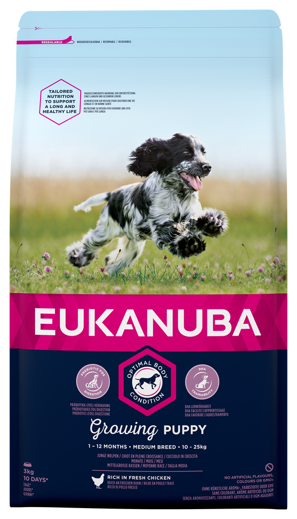 Eukanuba Growing Puppy Medium - 3 KG